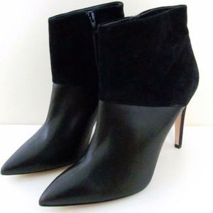 J Crew Collection Leather and Suede Ankle Boots Heels